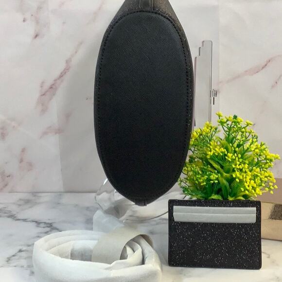 NWT Kate Spade Small Satchel Crossbody Bag and Credit Card Holder Black Set - Picture 3 of 6